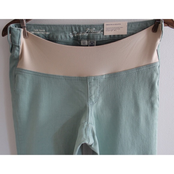 Universal Thread NWT Fair Trade Zipped Ankle Bootcut Green Maternity Pants 8 29 - Picture 2 of 8
